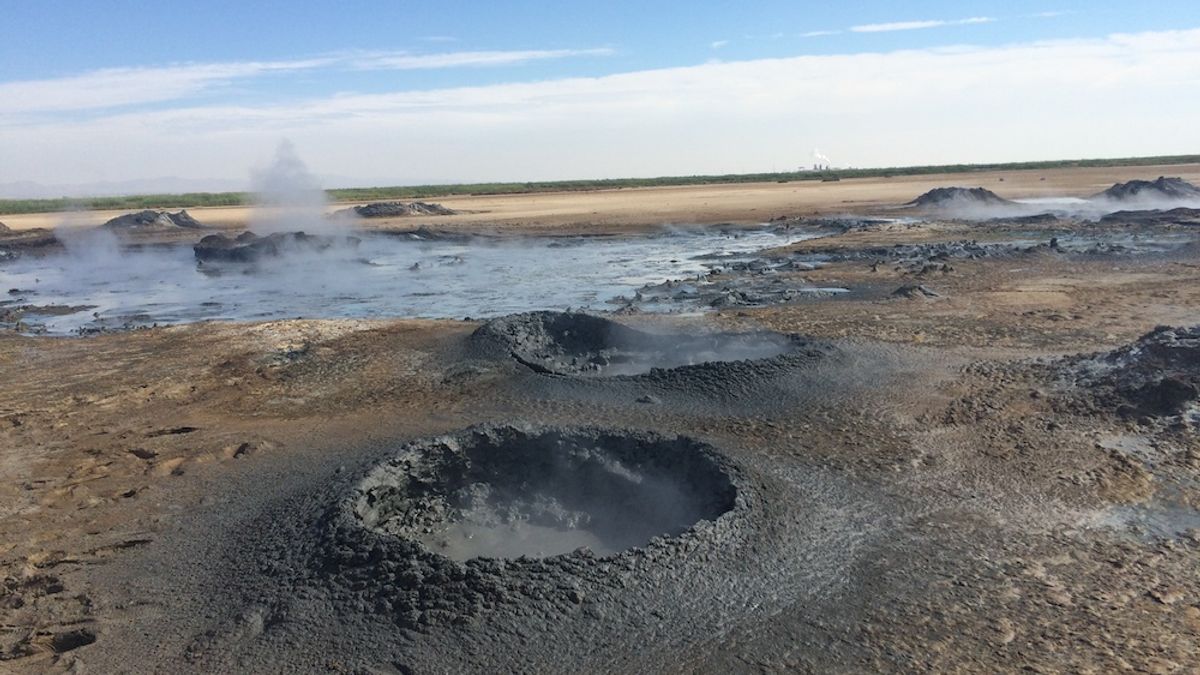 Geothermal mud pots near the Salton Sea in California