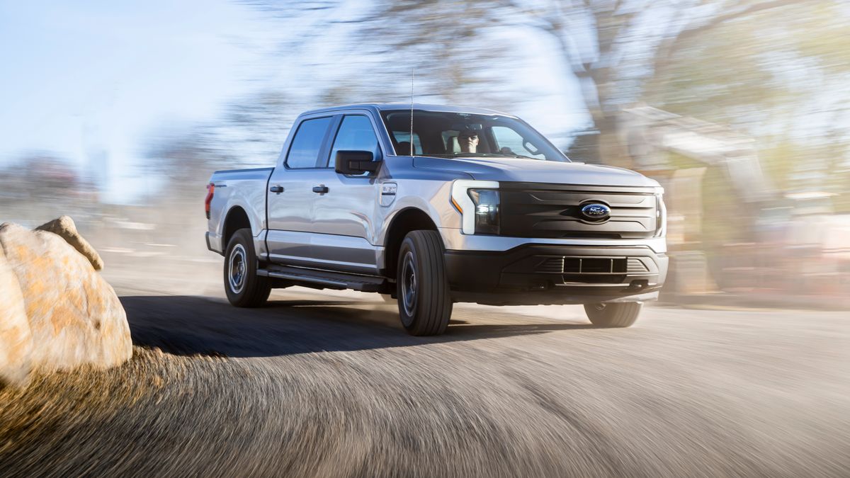 The Ford F-150 Lightning Pro electric pickup.